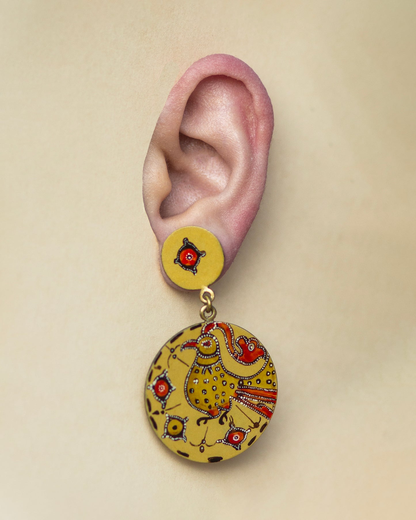 Golden Pigeon Earrings