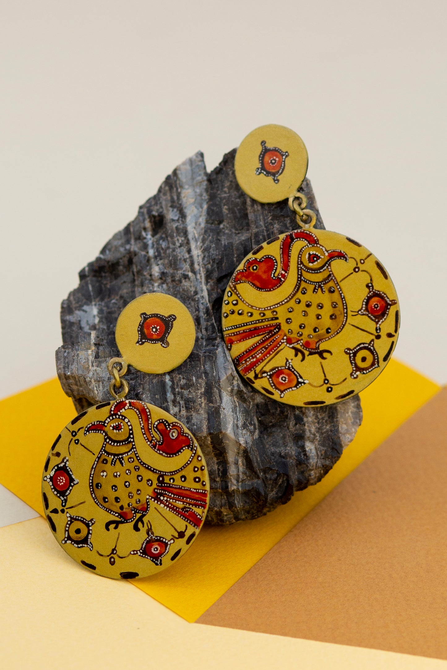 Golden Pigeon Earrings